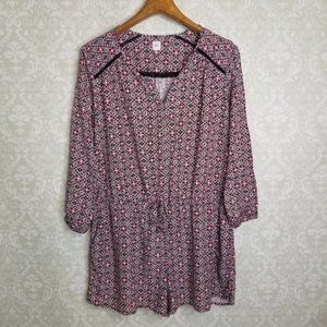 Gap Black & Pink Long-sleeved Romper